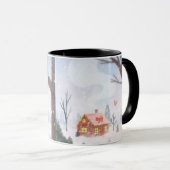 Whimsical Winter Cottage Mug Tasse (VorderseiteRechts)