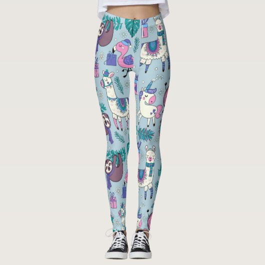Whimsical WInter Critters Leggings (Vorderseite)