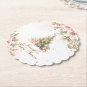 Whimsical Winter Eine kleine Babydusche Rosa Untersetzer (angewinkelt)