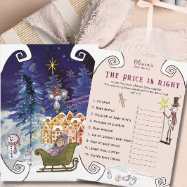Whimsical Winter Fairy Price is Right Baby Shower  Einladung