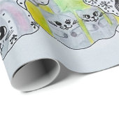 "Whimsical Winter Forest" Artistic Hand-Drawn Gift Geschenkpapier (Rolleneckpunkt)