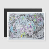 Whimsical Winter Forest Magical Creatures Magneteinladung (Vorne/Hinten)