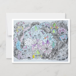  Whimsical Winter Forest Magical Creatures Magneteinladung