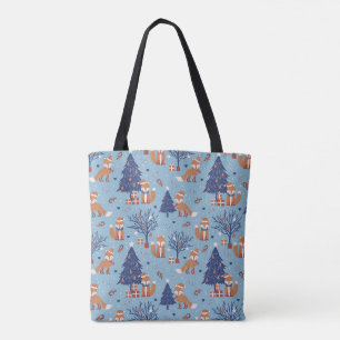 Whimsical Winter Fox Tote Bag - Niedlich festlich Tasche