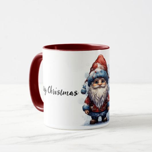 🌟 Whimsical Winter Gnome Tasse 🌟 (Vorderseite Links)