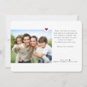 Whimsical Winter Greenery 2 Foto Feiertagskarte (Rückseite)