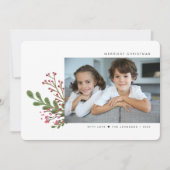 Whimsical Winter Greenery 5 Foto Feiertagskarte (Vorderseite)