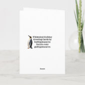 Whimsical Winter Holiday Grußkarten Dankeskarte (Rückseite)