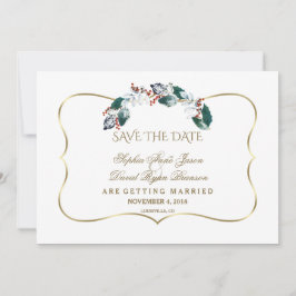 Whimsical Winter Holy Berries Kreath Save the Date