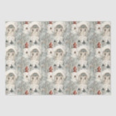 Whimsical Winter Hütte Magie Weihnachtsdekoupage Seidenpapier (Vorderseite)