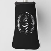 Whimsical Winter Kreath Black Personalisiert I Golf Headcover (Rotieren 90)