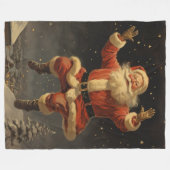Whimsical Winter Nostalgie Weihnachtsblanket Fleecedecke (Vorderseite (Horizontal))