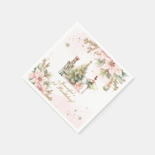 Whimsical Winter Onederland der Nutcracker Serviette (Ecke)