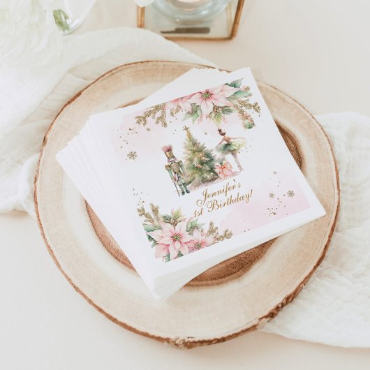 Whimsical Winter Onederland der Nutcracker Serviette