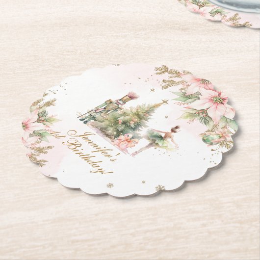 Whimsical Winter Onederland der Nutcracker Untersetzer (angewinkelt)