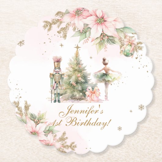 Whimsical Winter Onederland der Nutcracker Untersetzer (Vorderseite)