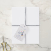 Whimsical Winter Santa Polar Bear Baby Shower  Geschenkanhänger (Mit Garn)