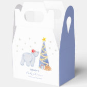 Whimsical Winter Santa Polar Bear Baby Shower  Geschenkschachtel (Offen)