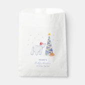 Whimsical Winter Santa Polar Bear Baby Shower  Geschenktütchen (Vorderseite)