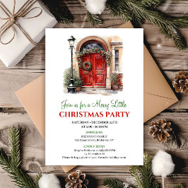 Whimsical Winter scene holiday party invitation Einladung