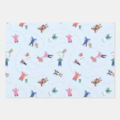 Whimsical Winter Snow Angeles Ice Skaten Geschenkpapier Set (Vorderseite 2)