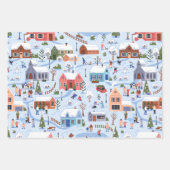 Whimsical Winter Snow Angeles Ice Skaten Geschenkpapier Set (Vorderseite)