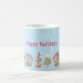 Whimsical Winter Street Urlaub Kaffeetasse (Mittel)