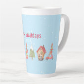 Whimsical Winter Street Urlaub Milchtasse (Rechte Ecke)