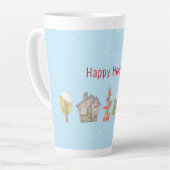 Whimsical Winter Street Urlaub Milchtasse (Linke Ecke)