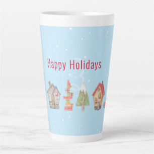 Whimsical Winter Street Urlaub Milchtasse