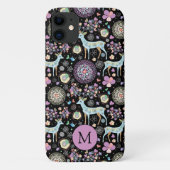 Whimsical Winter Tauschschschneeflocken Muster Mon Case-Mate iPhone Hülle (Rückseite)