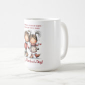 Whimsical Winter Valentine Kids Illustration Kaffeetasse (VorderseiteRechts)