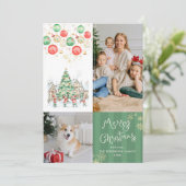 Whimsical Winter Village Frohe Weihnachten 2 Foto (Stehend Vorderseite)