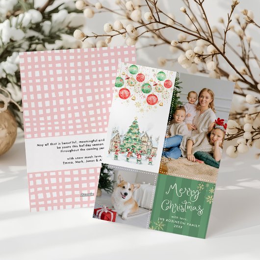 Whimsical Winter Village Frohe Weihnachten 2 Fotos