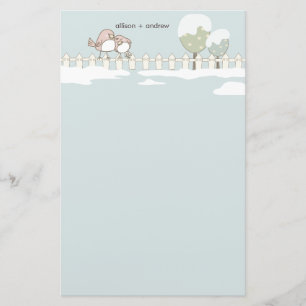 Whimsical Winter Wedding danke Ihnen Letterhead Briefpapier