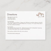 Whimsical Winter Wedding Directions Chubby Begleitkarte (Rückseite)