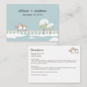 Whimsical Winter Wedding Directions Chubby Begleitkarte (Vorne/Hinten)
