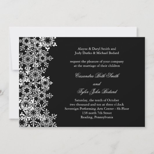 Whimsical Winter Wedding Einladung (Vorderseite)