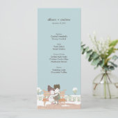 Whimsical Winter Wedding Menu Card Menükarte (Stehend Vorderseite)