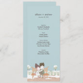 Whimsical Winter Wedding Menu Card Menükarte (Vorne/Hinten)
