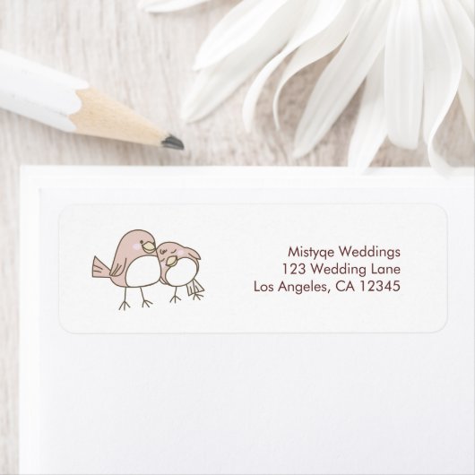 Whimsical Winter Wedding Return Address Label (Insitu)