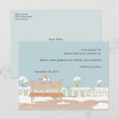 Whimsical Winter Wedding Save the Date Postcard Ankündigungspostkarte (Vorne/Hinten)