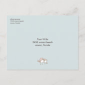 Whimsical Winter Wedding Save the Date Postcard Ankündigungspostkarte (Rückseite)