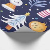 Whimsical Winter Weihnachtsmuster Geschenkpapier (Ecke)