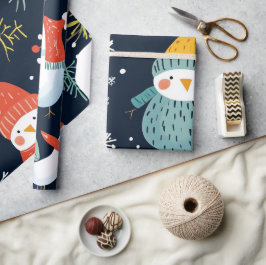 Whimsical Winter Weihnachtsmuster Geschenkpapier