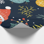 Whimsical Winter Weihnachtsmuster Geschenkpapier (Ecke)