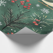 Whimsical Winter Weihnachtsmuster Geschenkpapier (Ecke)