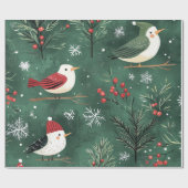 Whimsical Winter Weihnachtsmuster Geschenkpapier (Flach)