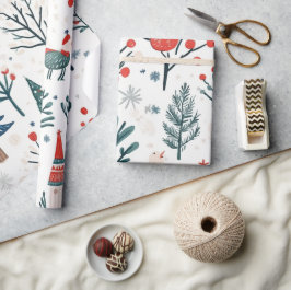 Whimsical Winter Weihnachtsmuster Geschenkpapier