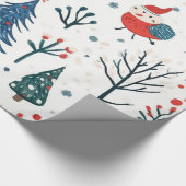 Whimsical Winter Weihnachtsmuster Geschenkpapier (Ecke)